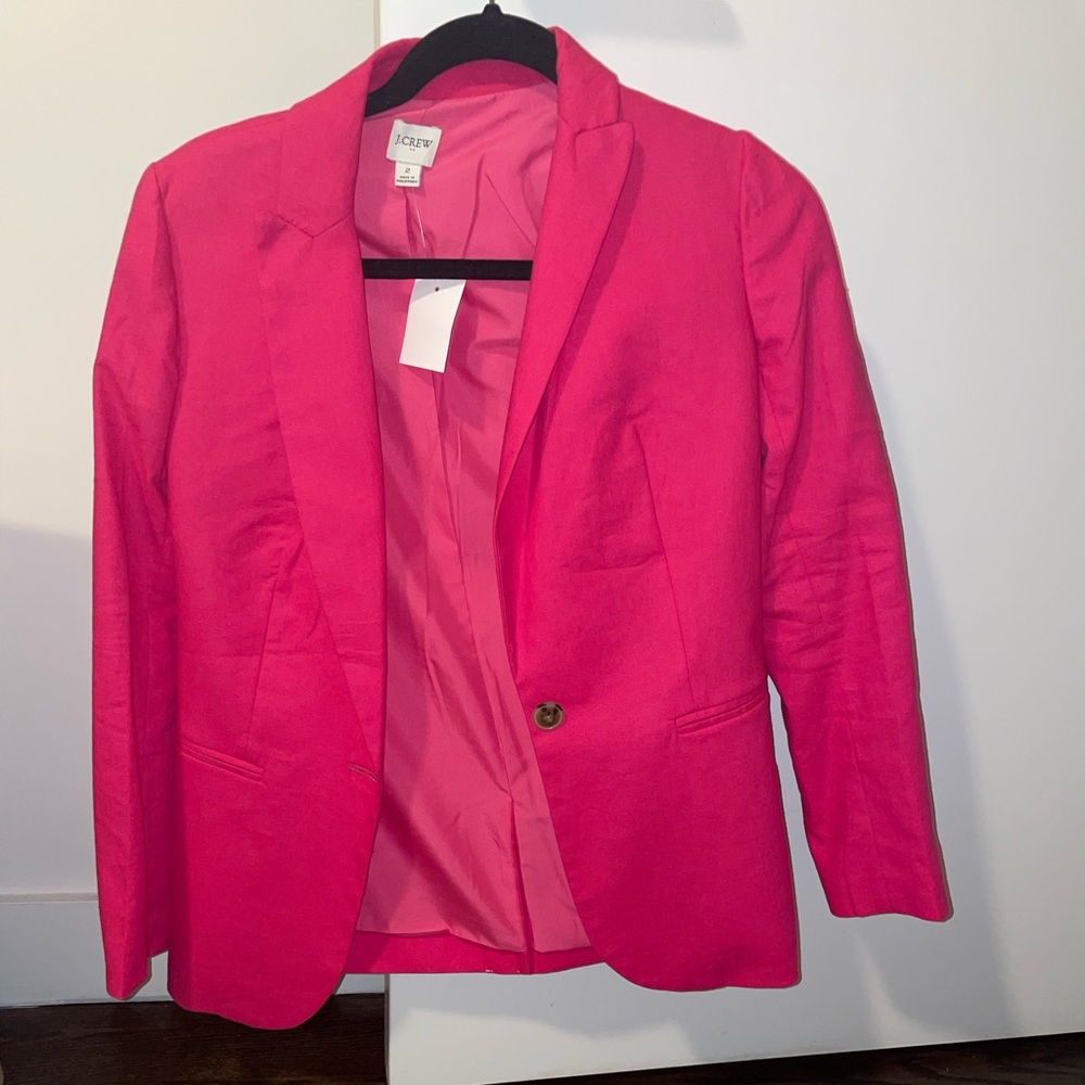Brand new pink j crew blazer with tags